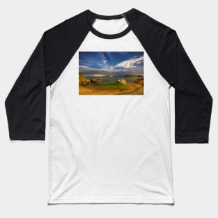 Rotherslade at Night on Gower, Wales Baseball T-Shirt